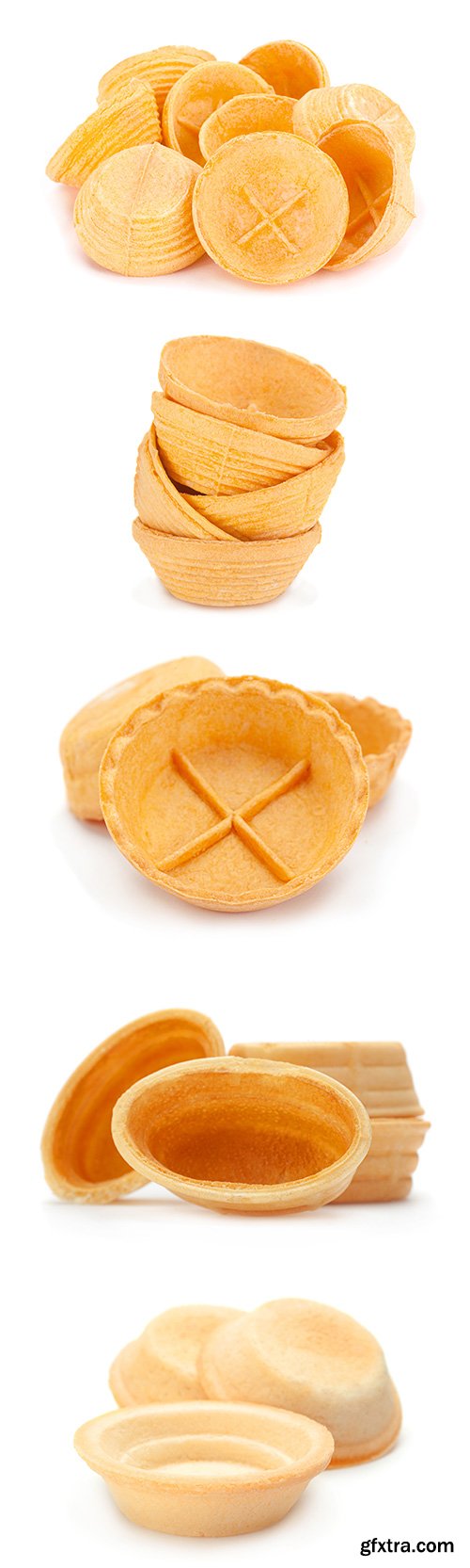 Empty Baked Tartlet Isolated - 8xJPGs