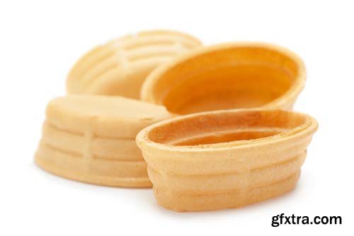 Empty Baked Tartlet Isolated - 8xJPGs