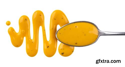 Honey Mustart Sauce Isolated - 6xJPGs