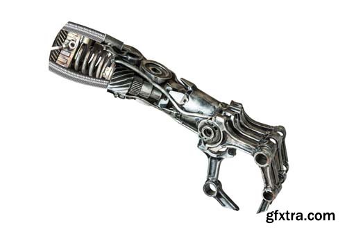 Metallic Robot Hand Isolated - 10xJPGs