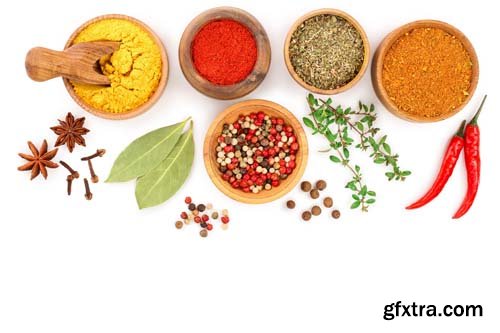 Mix Of Spices Isolated - 7xJPGs