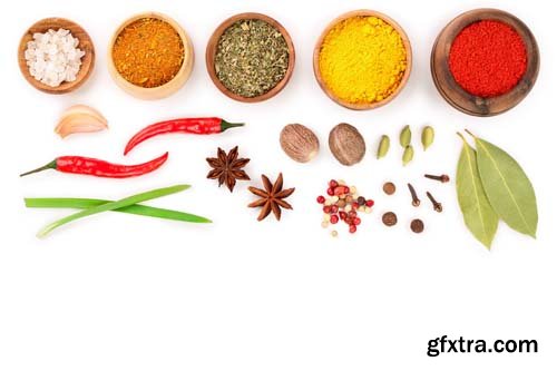 Mix Of Spices Isolated - 7xJPGs