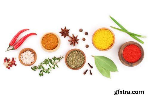 Mix Of Spices Isolated - 7xJPGs