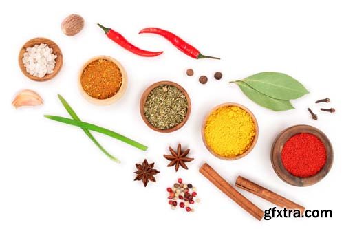 Mix Of Spices Isolated - 7xJPGs