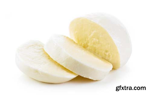 Mozzarella Cheese Isolated - 6xJPGs