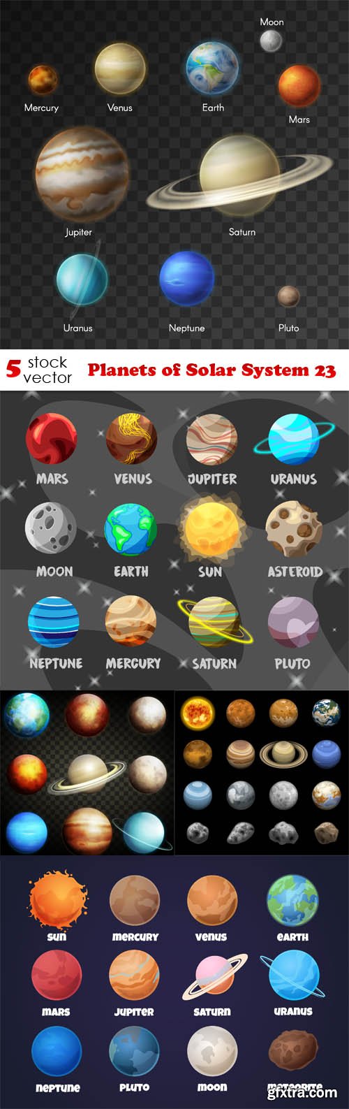 Vectors - Planets of Solar System 23