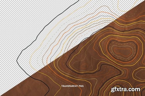 Crumpled Topographic Map Backgrounds