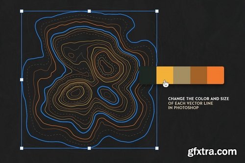 Crumpled Topographic Map Backgrounds