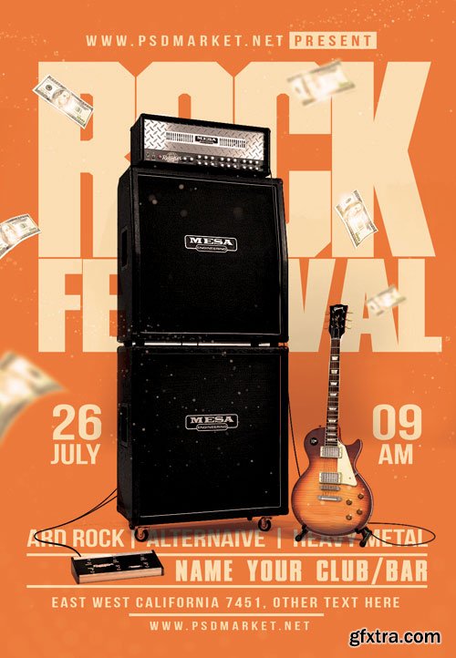 ROCK FESTIVAL FLYER – PSD TEMPLATE