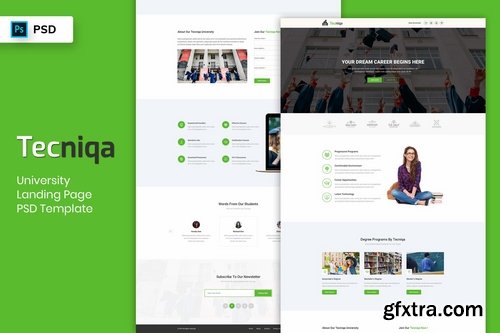 University - Landing Page PSD Template