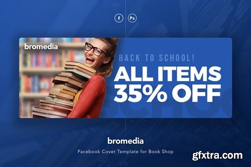 Bromedia - Book Shop Facebook Cover Template