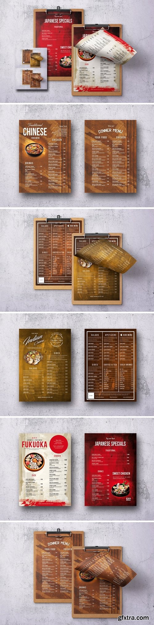 Different Countries Single Page Menu Bundle V5