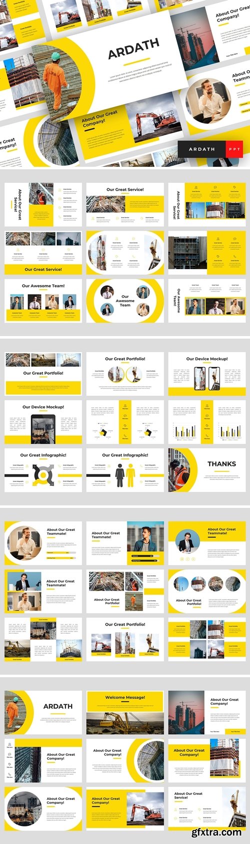 Ardath - Construction Powerpoint, Keynote and Google Slides Templates