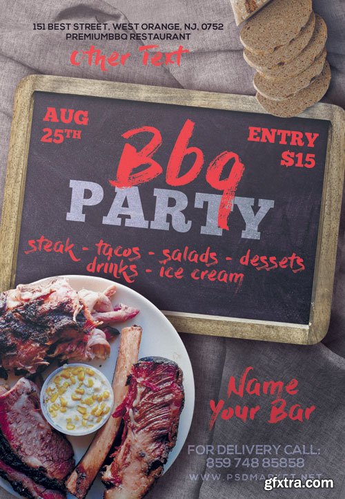 BBQ DELIGHT FLYER – PSD TEMPLATE