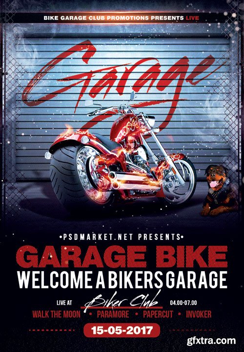 BIKERS GARAGE – PREMIUM FLYER PSD TEMPLATE