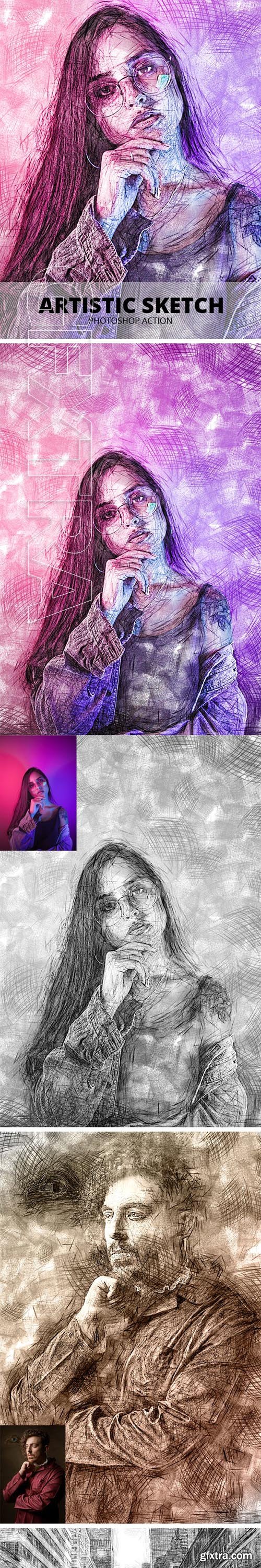 GraphicRiver - Artistic Sketch Photoshop Action 23796175