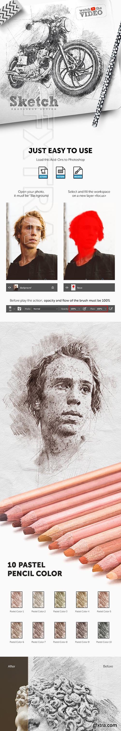 GraphicRiver - Sketch - Photoshop Action 23797082