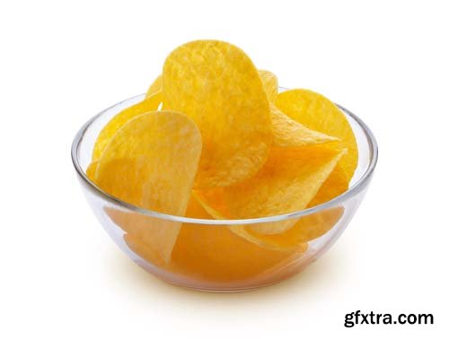 Potato Chips Isolated - 5xJPGs