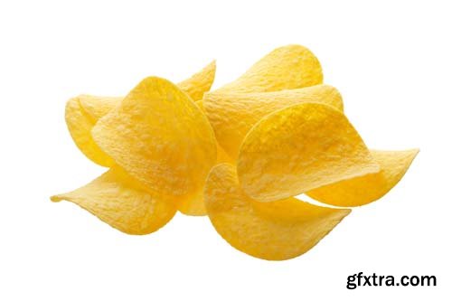 Potato Chips Isolated - 5xJPGs