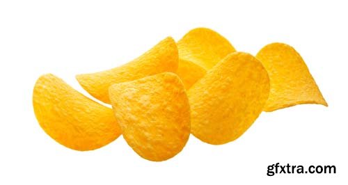 Potato Chips Isolated - 5xJPGs