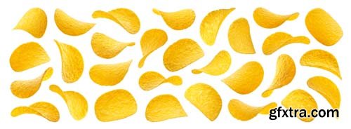 Potato Chips Isolated - 5xJPGs