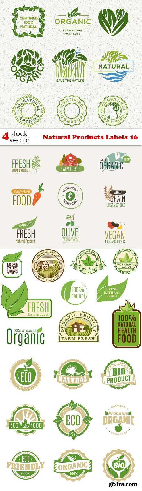 Vectors - Natural Products Labels 16