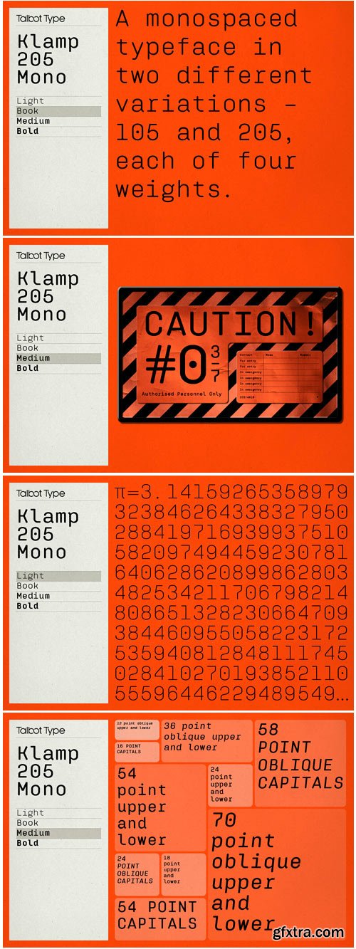 Klamp 205 Mono Font Family