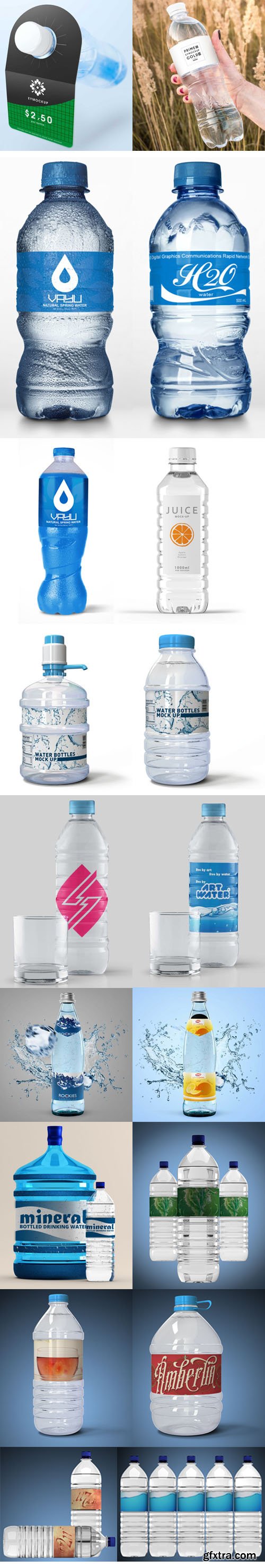 Huge Water Bottle PSD Mockups Collection