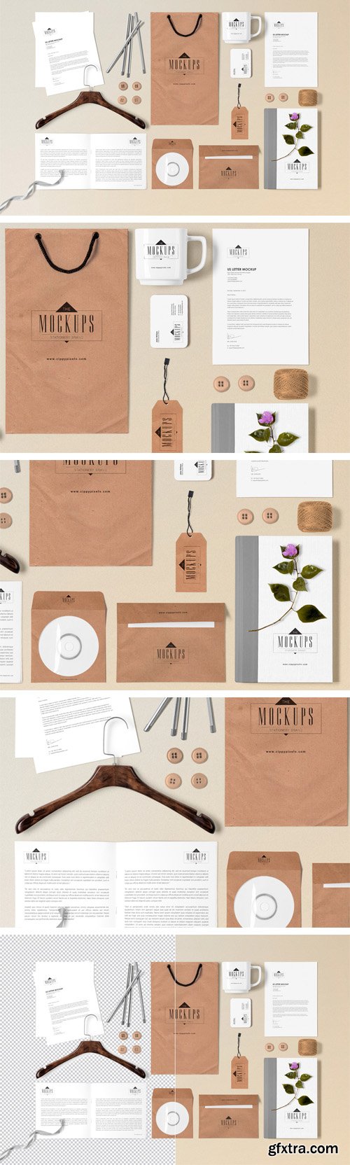 Classic Stationery PSD Mockup Scene