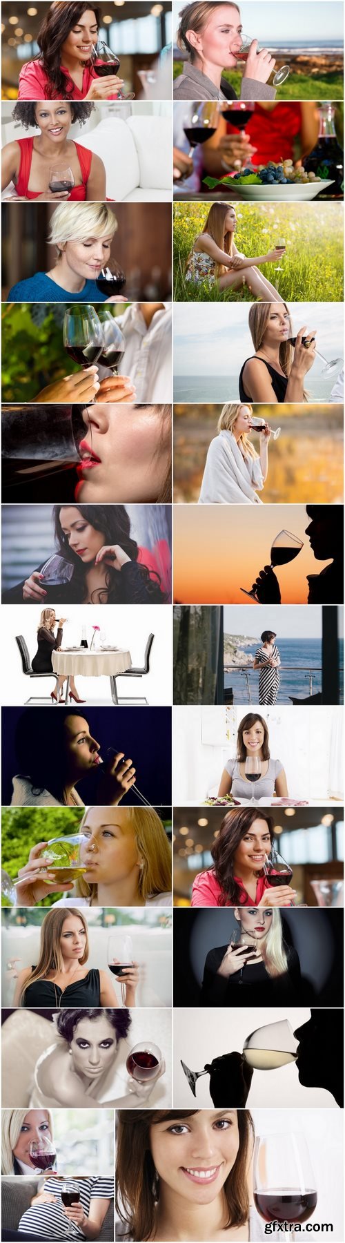 Woman girl drinking wine glass cup jar 25 HQ Jpeg