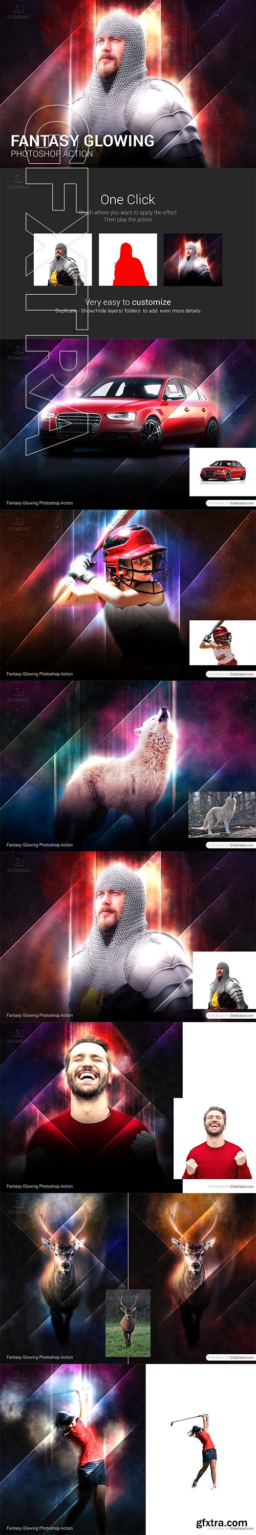 CreativeMarket - Fantasy Glowing Photoshop Action 3355277