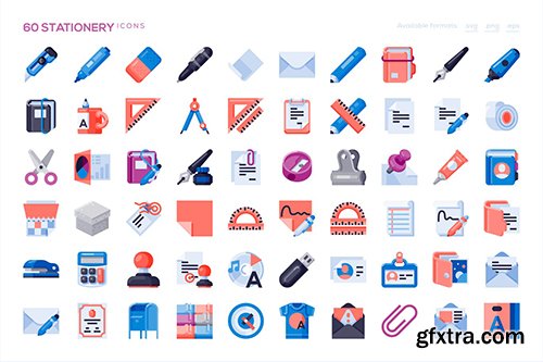 60 Stationery Icons