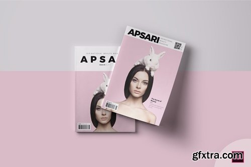 Apsari - Beauty Magazine Cover Template Indesign