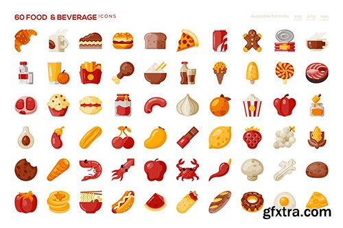 60 Food & Beverage Icons