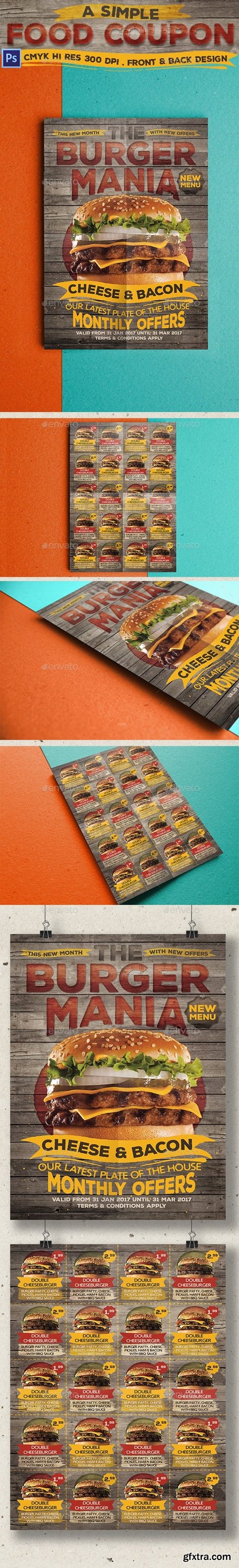 GraphicRiver - Rustic Fast Food Coupon Flyer 20385621