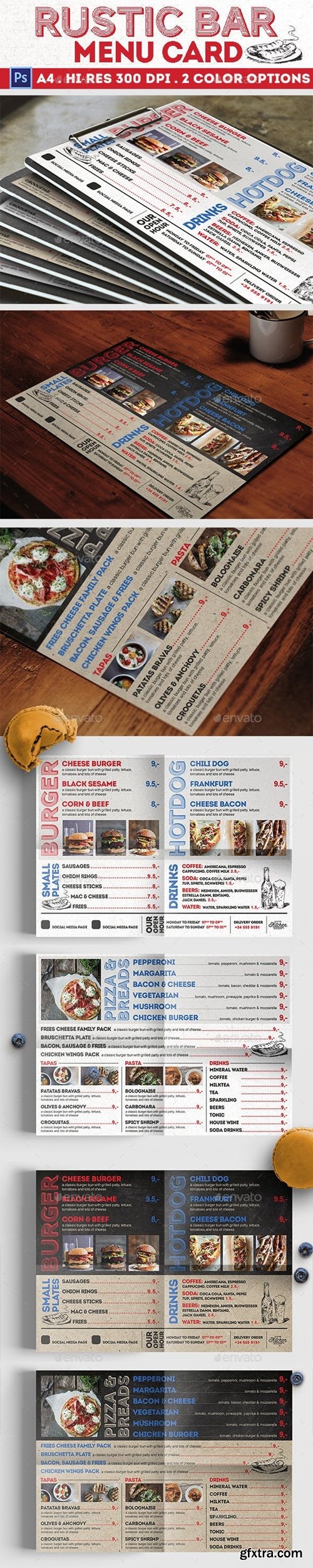 GraphicRiver - Rustic Bar Menu Card 20675599