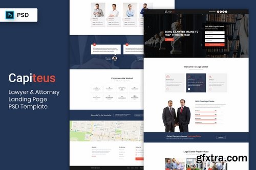 Lawyer & Attorney - Landing Page PSD Template