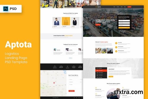 Logistics - Landing Page PSD Template