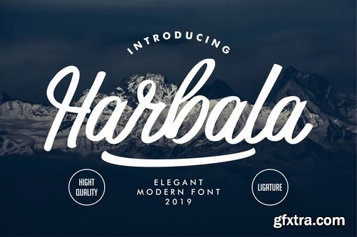 Harbala Elegant Modern Script Font