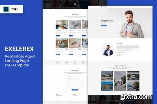 Real Estate Agent - Landing Page PSD Template