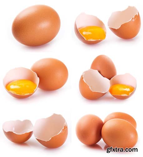 Raw Eggs Isolated - 6xJPGs