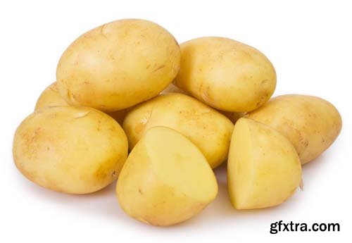 Raw Potato Isolated - 5xJPGs