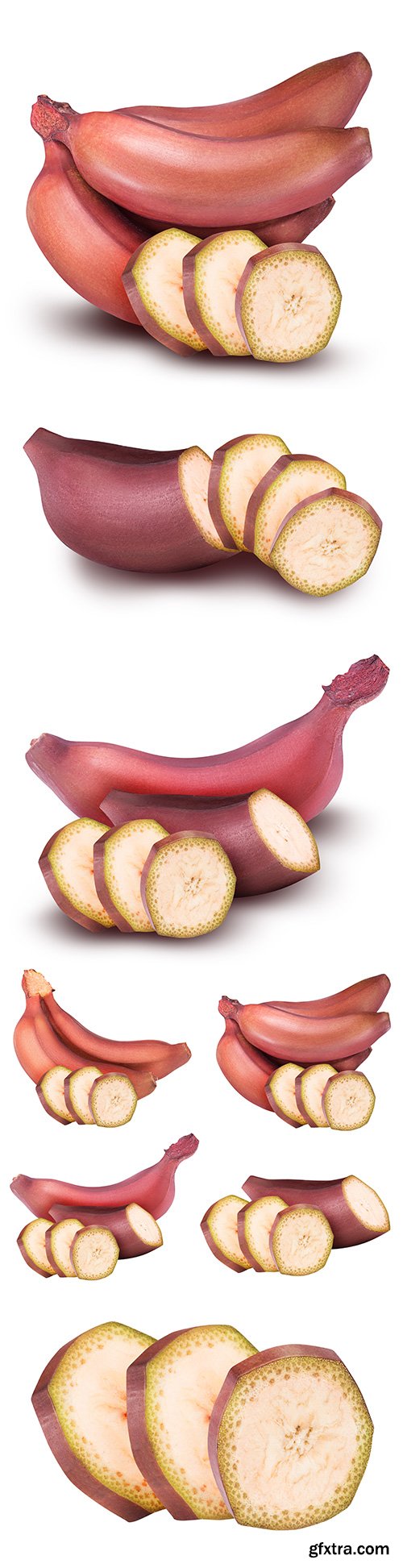 Red Banana Isolated - 7xJPGs