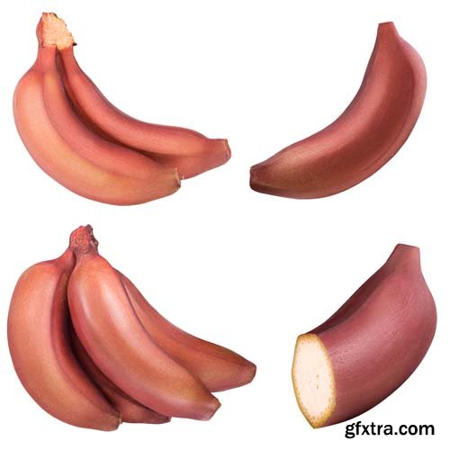 Red Banana Isolated - 7xJPGs