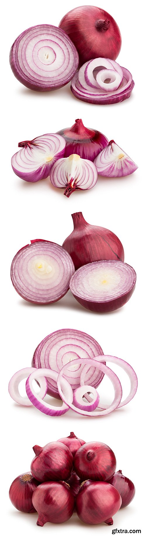 Red Onions Isolated - 15xJPGs