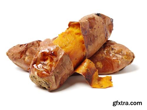 Roasted Sweet Potatoes Isolated - 8xJPGs