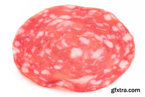 Salami Smoked Slices Isolated - 10xJPGs