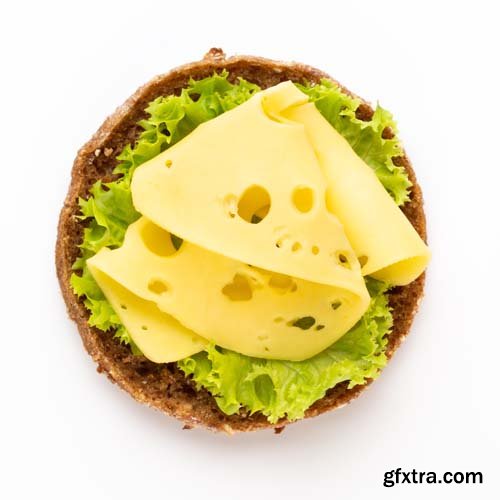 Sandwich With Lettuce Isolated - 6xJPGs