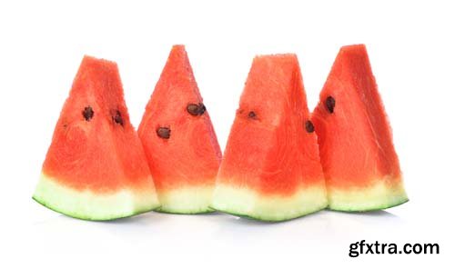 Sliced Of Watermelon Isolated - 5xJPGs