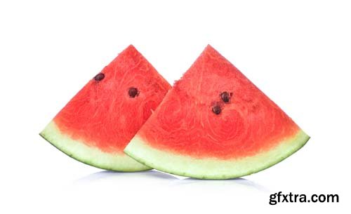 Sliced Of Watermelon Isolated - 5xJPGs